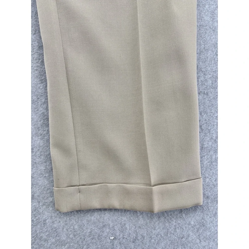 Tommy Hilfiger Classic American Pleated Dress Pants Tan 34x32 Cuffed Vintage 90s